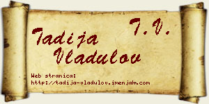 Tadija Vladulov vizit kartica